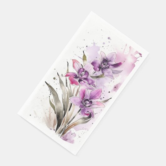 Serviette En Papier Jolie Serviettes d'hôtes Orchidée (Coin)