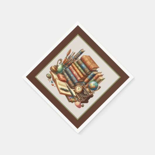 Serviette En Papier Jolie soirée club de lecture (Coin)