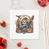 Serviette En Papier Jolie Soirée Sloth Halloween classique T-shirt (En situation)
