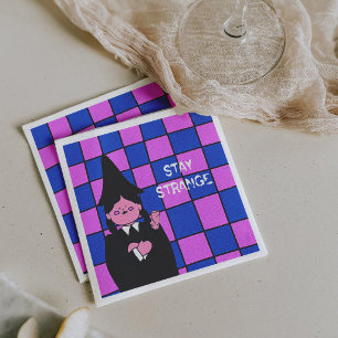 Serviette En Papier Jolie Sorcière Effrayante Halloween