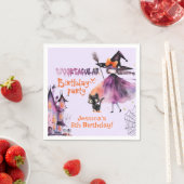 Serviette En Papier Jolie sorcière Spooktacular Anniversaire fête d'Ha (En situation)