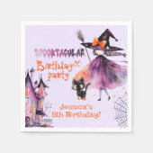 Serviette En Papier Jolie sorcière Spooktacular Anniversaire fête d'Ha (Devant)