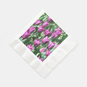 Serviette En Papier Jolie Tulipes pourpres Florale (Coin)