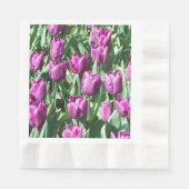 Serviette En Papier Jolie Tulipes pourpres Florale (Devant)
