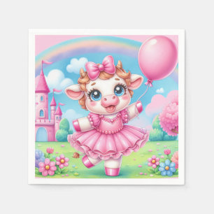 Serviette En Papier Jolie vache Ballerina