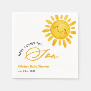 Serviette En Papier Jolie Voici venir le soleil Baby Shower