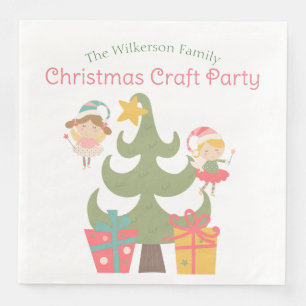 Serviette En Papier Jolies fées de Noël