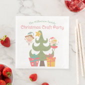 Serviette En Papier Jolies fées de Noël (En situation)