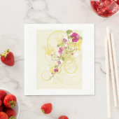 Serviette En Papier Jolies fleurs (En situation)