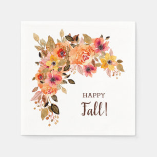 Serviette En Papier Jolies Fleurs d'Automne