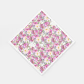 Serviette En Papier Jolies Fleurs Roses (Coin)