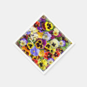Serviette En Papier Jolies Pansies (Coin)