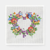 Serviette En Papier Jolies Pansies (Devant)