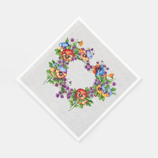 Serviette En Papier Jolies Pensées (Coin)