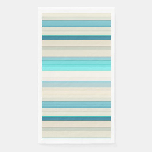 Serviette En Papier Jolies rayures aqua blanc (Devant)