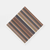 Serviette En Papier Jolies rayures bleues marron (Coin)