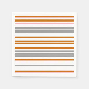 Serviette En Papier Jolies rayures grises marron