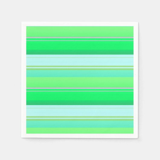 Serviette En Papier Jolies rayures vert aqua (Devant)