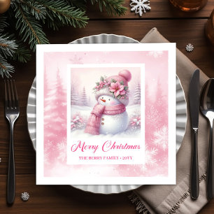 Serviette En Papier Jolies serviettes de Noël pour enfants avec bonhom