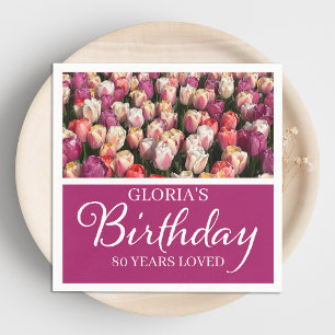 Serviette En Papier Jolies serviettes florales pour fête d'anniversair