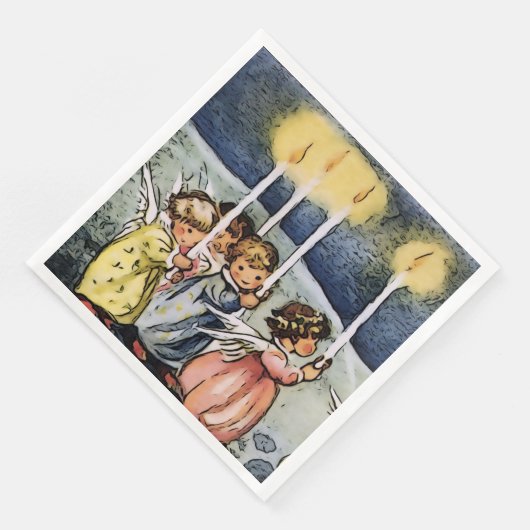Serviette En Papier jolis anges (Coin)