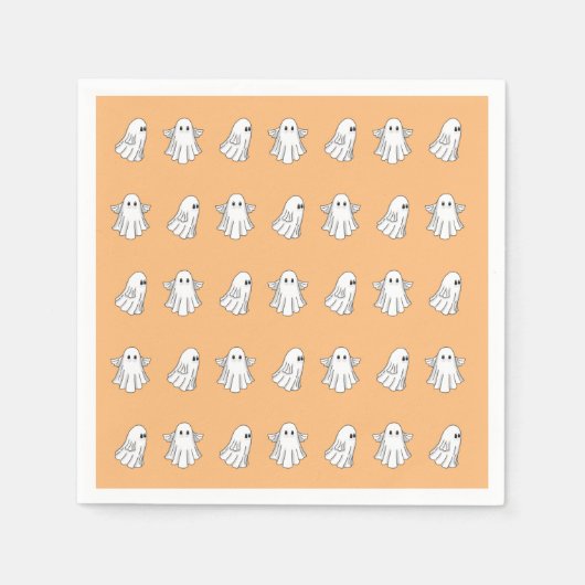 Serviette En Papier Jolis fantômes d'Halloween (Devant)