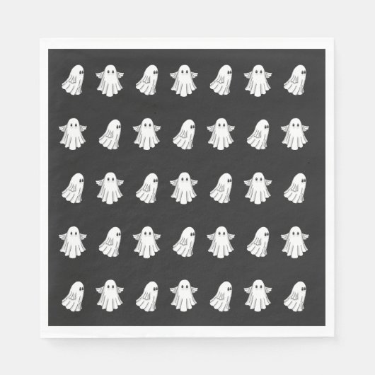 Serviette En Papier Jolis fantômes d'Halloween (Devant)