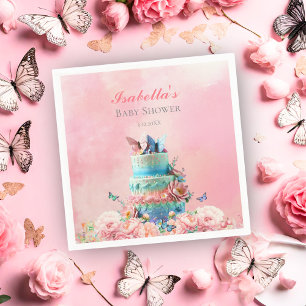 Serviette En Papier Jolis Papillons Jumelles Baby Shower