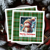 Serviette En Papier Jolly Christmas Snowman Napkins Personalized Kids 