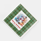 Serviette En Papier Jolly Christmas snowman watercolor kids napkins  (Coin)