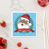 Serviette En Papier Jolly Ethnic Père Noël Custom Text Noël (En situation)