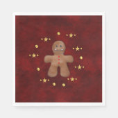 Serviette En Papier Jolly Gingerbread Homme Noël (Devant)