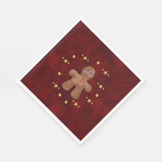 Serviette En Papier Jolly Gingerbread Homme Noël (Coin)