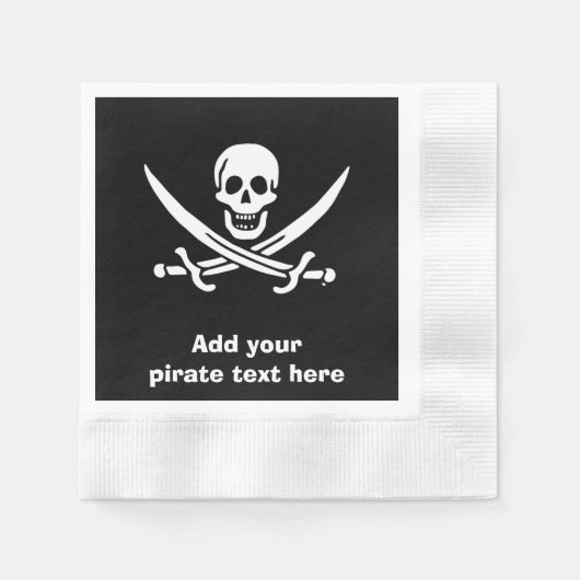 Serviette En Papier Jolly roger drapeau de pirate (Devant)