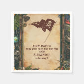 Serviette En Papier Jolly roger Pirate fête d'anniversaire (Devant)