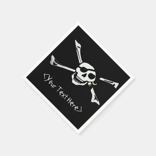 Serviette En Papier Jolly roger Pirate Skull Napkins (Coin)