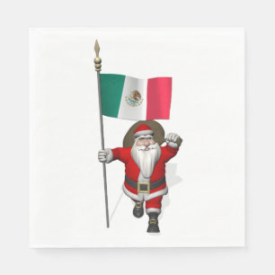Serviette En Papier Jolly Santa Claus visite le Mexique
