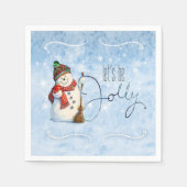Serviette En Papier Jolly Snowman ID841 (Devant)