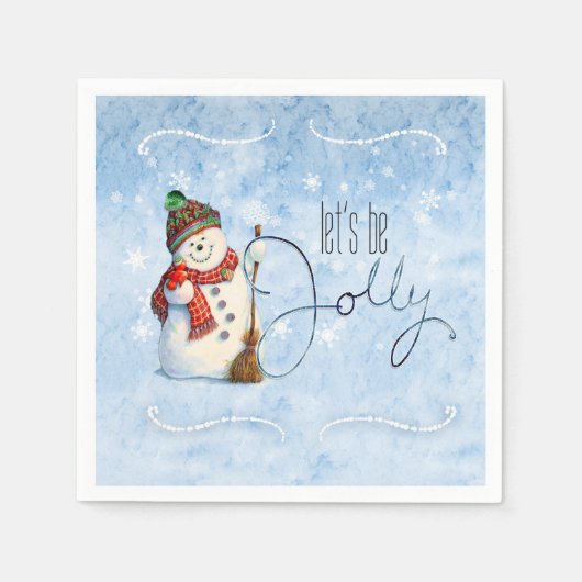 Serviette En Papier Jolly Snowman ID841 (Devant)