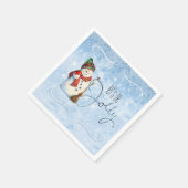Serviette En Papier Jolly Snowman ID841 (Coin)