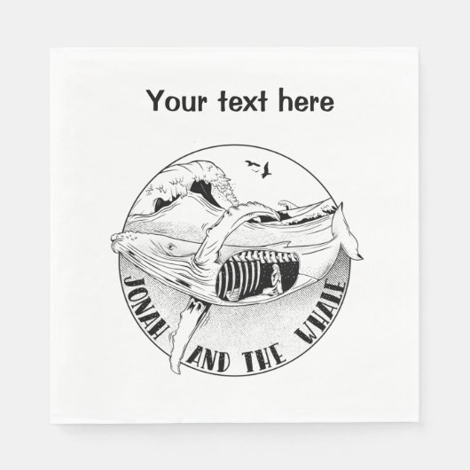 Serviette En Papier Jonah et la baleine (Devant)