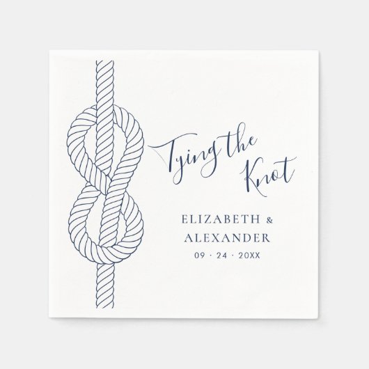Serviette En Papier Jonction Nautique Moderne Le Mariage De Knot (Devant)
