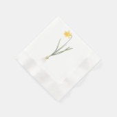 Serviette En Papier jonquille (Narcissus pseudo-narcisse) par Redouté (Coin)