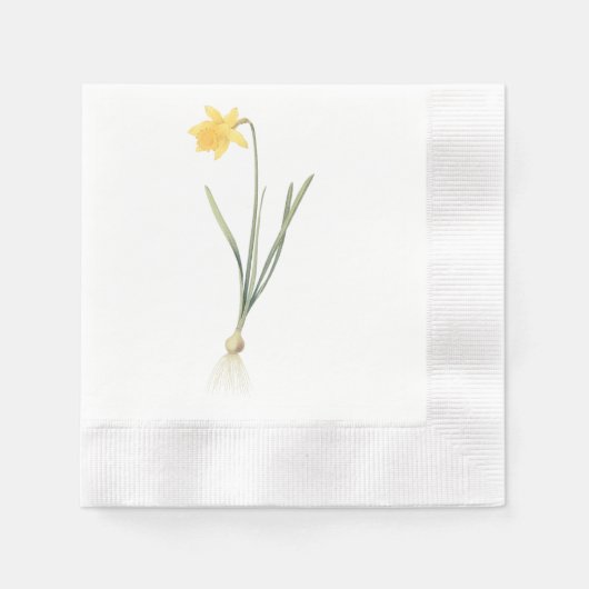 Serviette En Papier jonquille (Narcissus pseudo-narcisse) par Redouté (Devant)