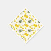 Serviette En Papier Jonquilles lumineuses, motif sans soudure (Coin)