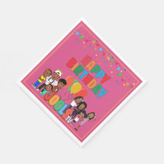 Serviette En Papier JOOLS TV ®️ Papier rose 6.5 dans les serviettes (Coin)