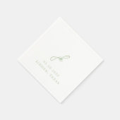 Serviette En Papier Jordan Sage Green Mariage élégant (Coin)