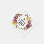 Serviette En Papier Joshua 1:9 Be Strong and Courageous Floral Wreath (Coin)