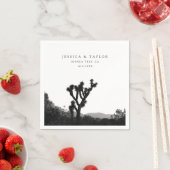 Serviette En Papier Joshua Tree Mariage Photo personnalisée Cocktails  (En situation)