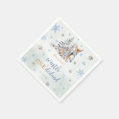 Serviette En Papier Jote Deer Winter Onederland Boy Anniversaire (Coin)